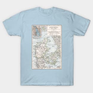 Antique Map of Denmark (aka Danemark or Danmark) T-Shirt